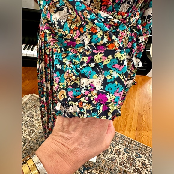 NWT Spring Summer Minimalist Retro J. Crew Animal Floral Print Dress - Picture 12 of 17